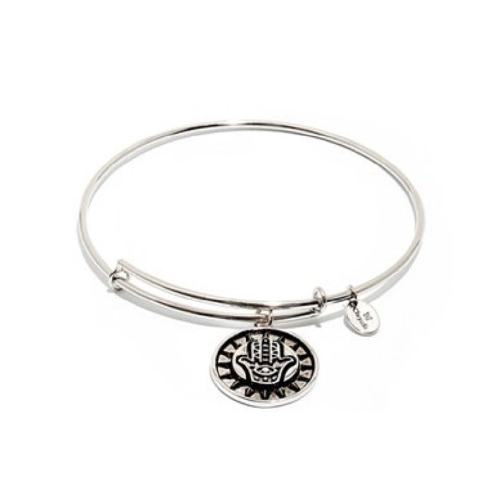 Chrysalis Hamsa Hand Expandable Bangle in Silver P